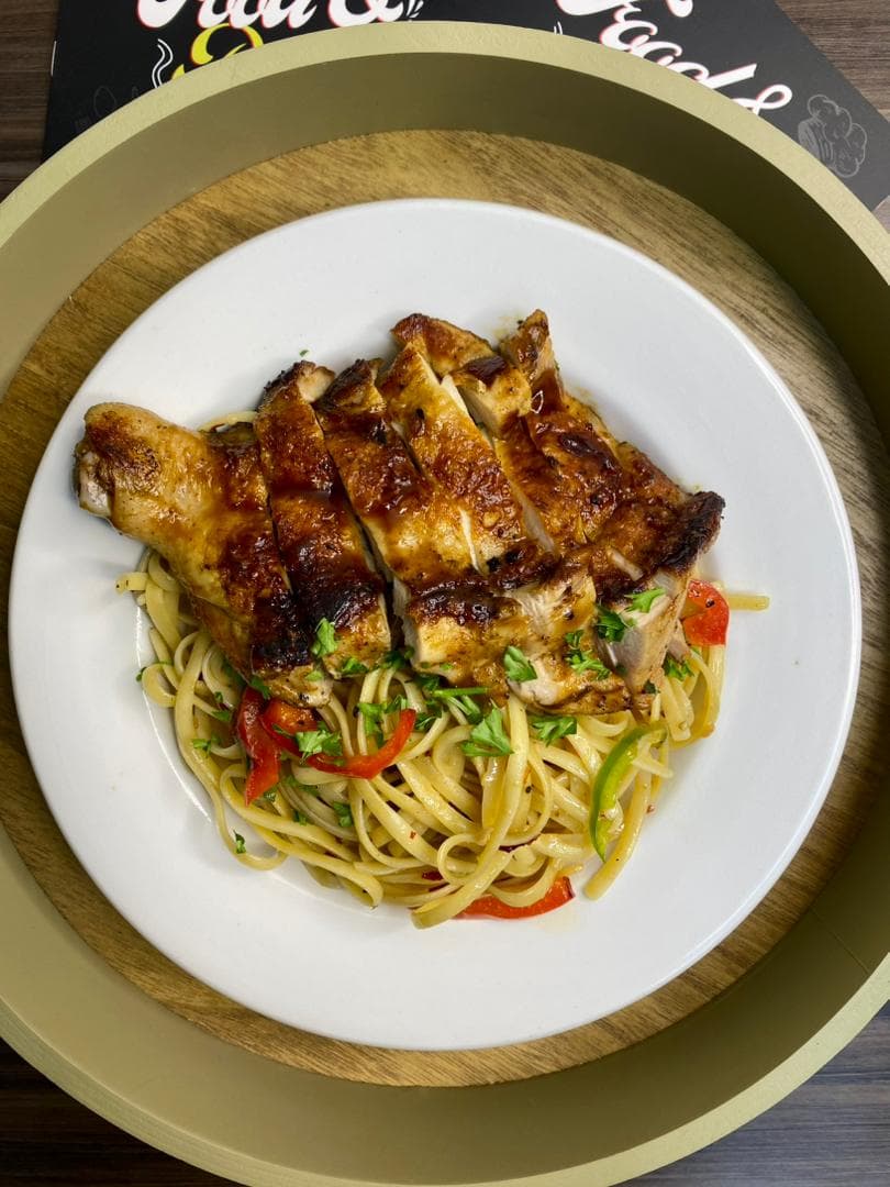 Aglio E Olio with Grilled Chicken