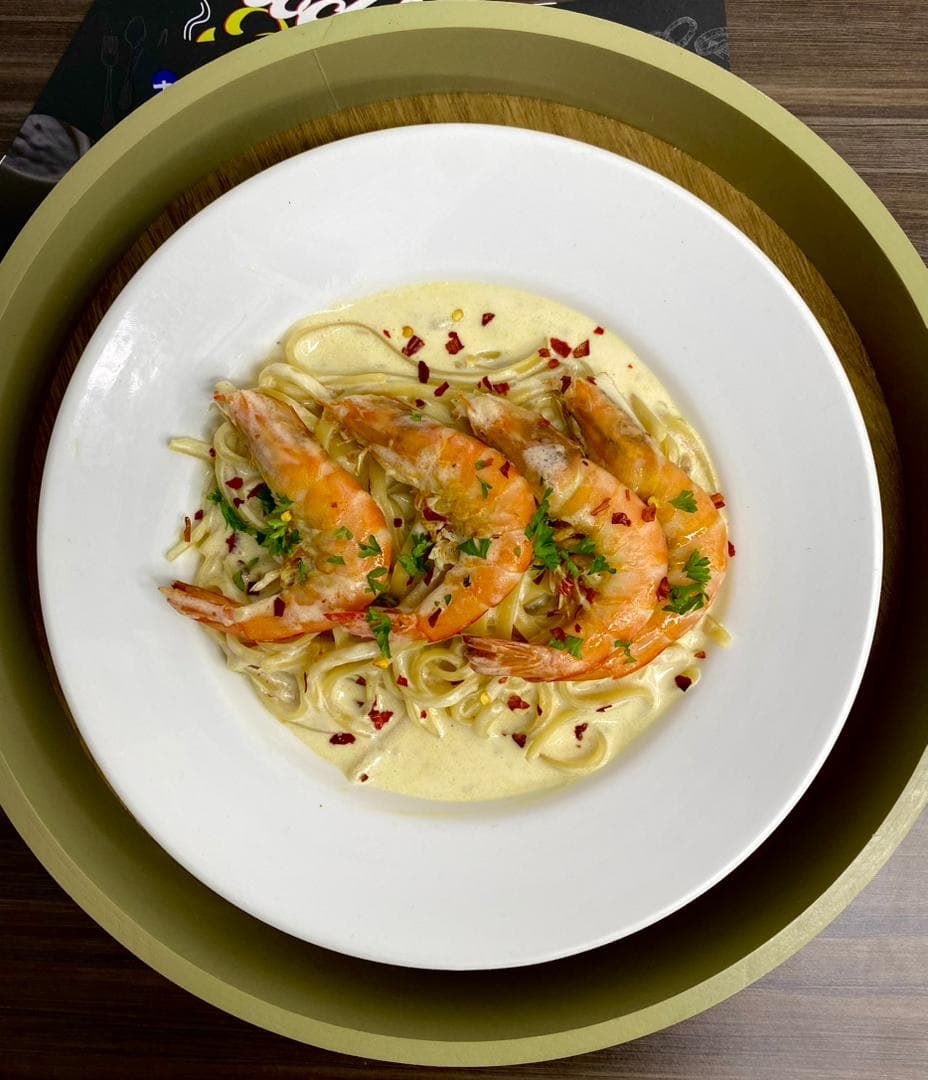 Chili, Garlic Shrimp Pasta